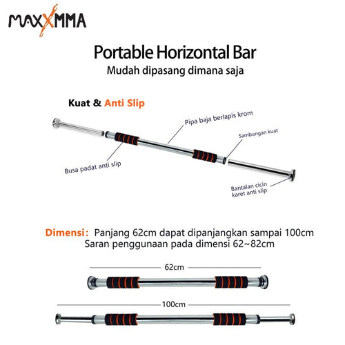 MaxxMMA Horizontal Bar / Pull Up Bar (X2SB2)