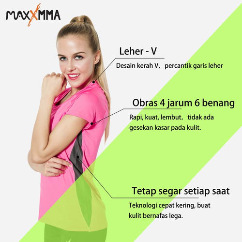 MaxxMMA Women Sport T-Shirt / Baju Olahraga (TCX01)