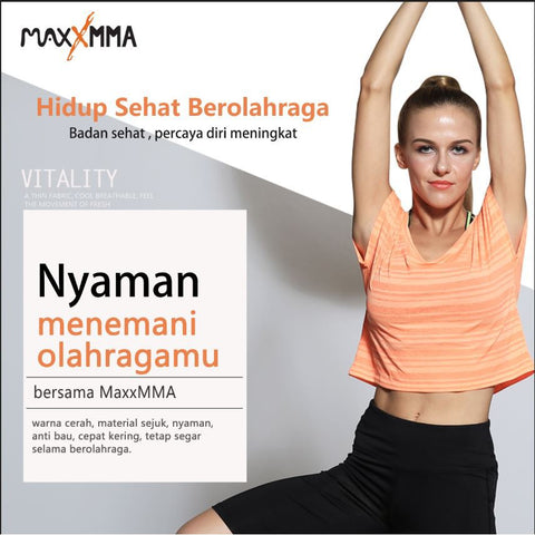 MaxxMMA Yoga Top Active Wear / Baju Yoga Wanita (TCX02)