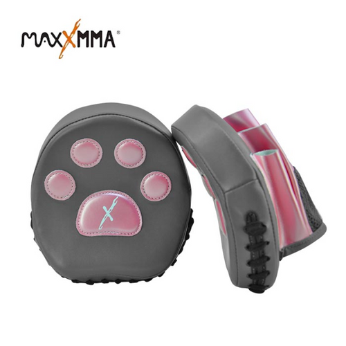 MaxxMMA Pro Punch Mitts-Pink with Cat (MP04)