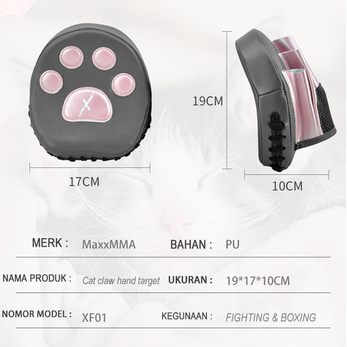 MaxxMMA Pro Punch Mitts-Pink with Cat (MP04)