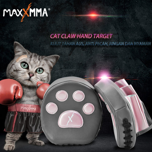 MaxxMMA Pro Punch Mitts-Pink with Cat (MP04)